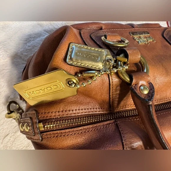 Vintage Coach Tan Leather Satchel - Picture 7 of 12